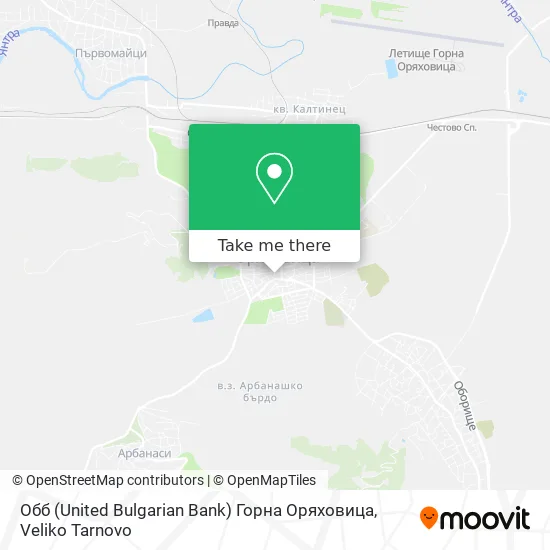 Обб (United Bulgarian Bank) Горна Оряховица map