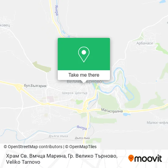 Храм Св. Вмчца Марина, Гр. Велико Търново map