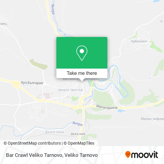 Bar Crawl Veliko Tarnovo map