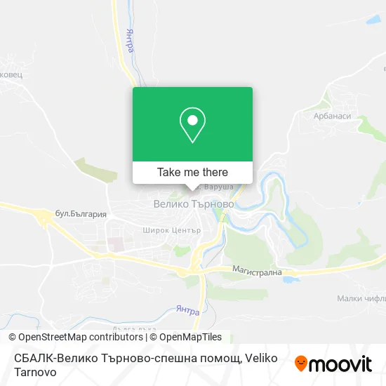 СБАЛК-Велико Търново-спешна помощ map