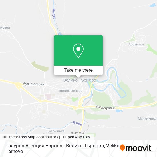 Карта Траурна Агенция Европа - Велико Търново
