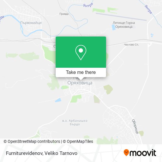 Furniturevidenov map