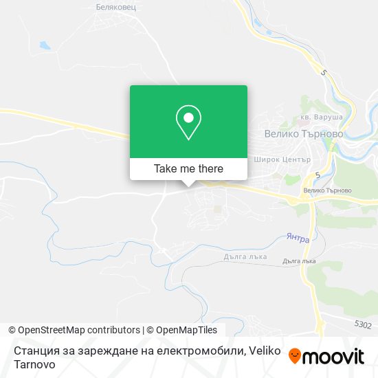 Станция за зареждане на електромобили map