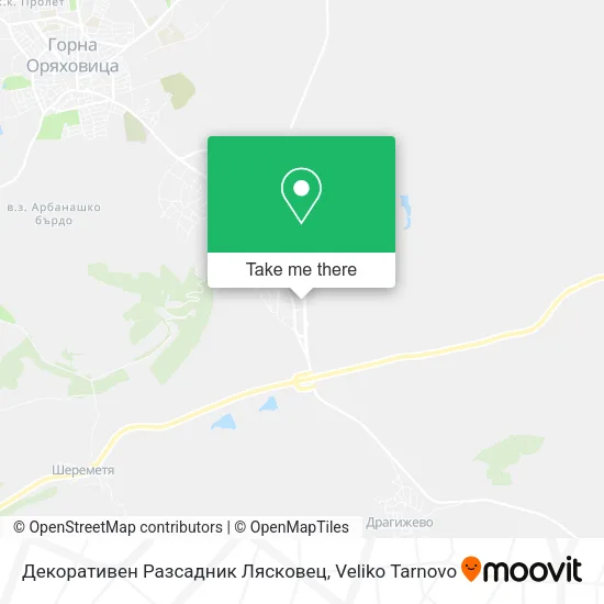 Карта Декоративен Разсадник Лясковец