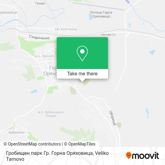 Карта Гробищен парк Гр. Горна Оряховица