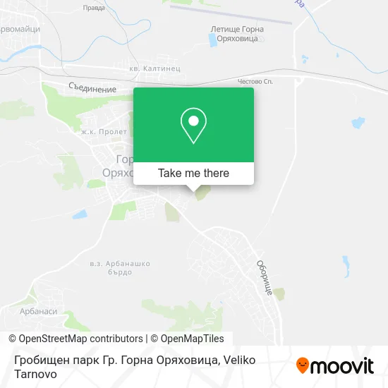Карта Гробищен парк Гр. Горна Оряховица