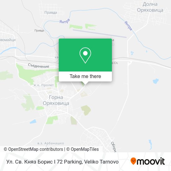 Карта Ул. Св. Княз Борис І 72 Parking