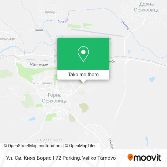 Карта Ул. Св. Княз Борис І 72 Parking