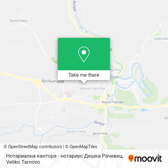 Карта Нотариална кантора - нотариус Дешка Рачевец