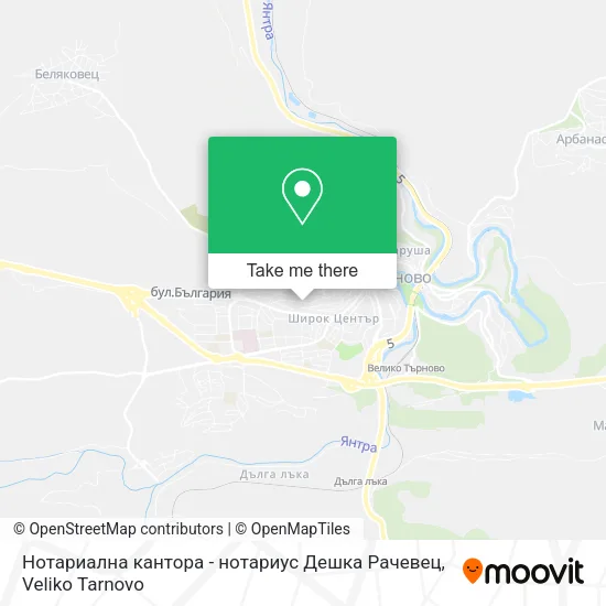 Карта Нотариална кантора - нотариус Дешка Рачевец