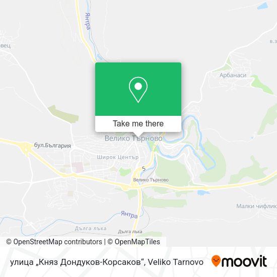 Карта улица „Княз Дондуков-Корсаков“