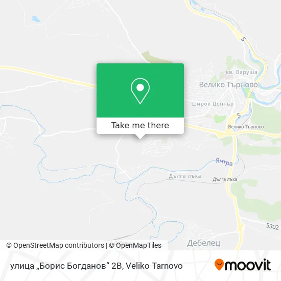 улица „Борис Богданов“ 2B map