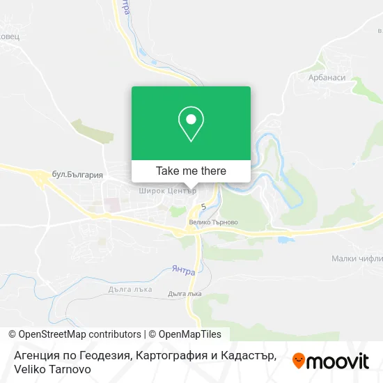Карта Агенция по Геодезия, Картография и Кадастър