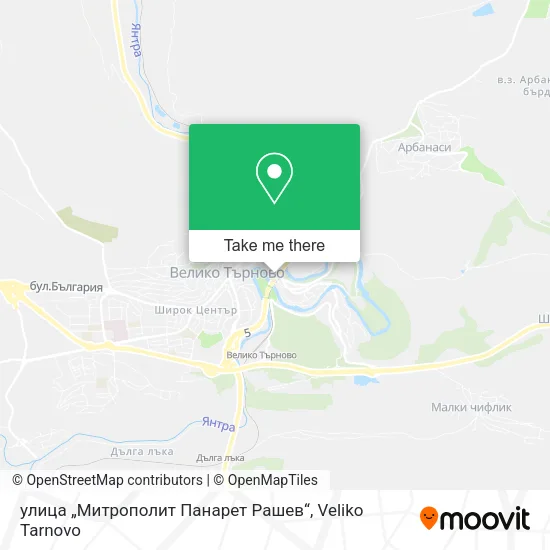 Карта улица „Митрополит Панарет Рашев“