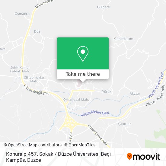 Konuralp 457. Sokak / Düzce Üniversitesi Beçi Kampüs map