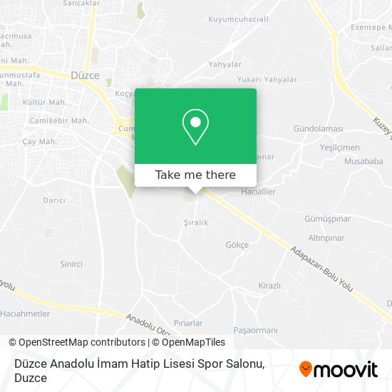 Düzce Anadolu İmam Hatip Lisesi Spor Salonu map