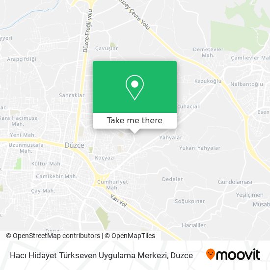 Hacı Hidayet Türkseven Uygulama Merkezi map