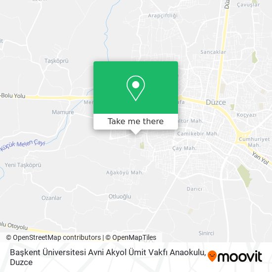 Başkent Üniversitesi Avni Akyol Ümit Vakfı Anaokulu map