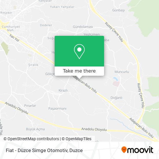 Fiat - Düzce Simge Otomotiv map