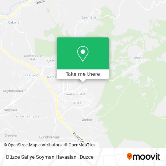 Düzce Safiye Soyman Havaalanı map