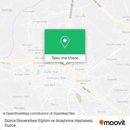 Düzce Üniversitesi Eğitim ve Araştırma Hastanesi map