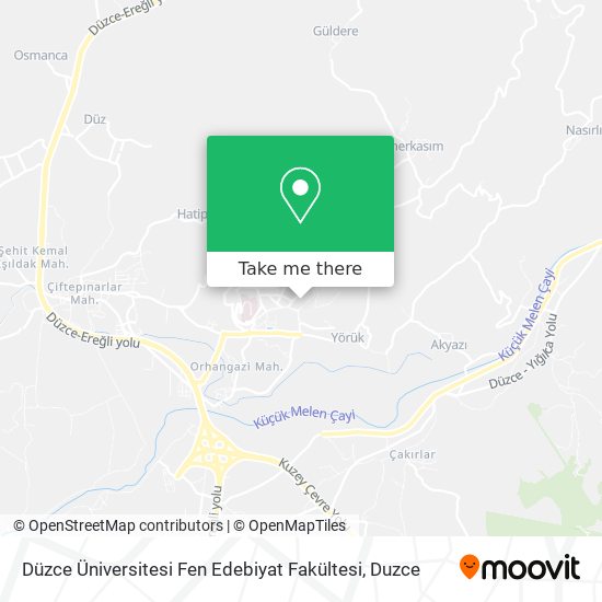 Düzce Üniversitesi Fen Edebiyat Fakültesi map