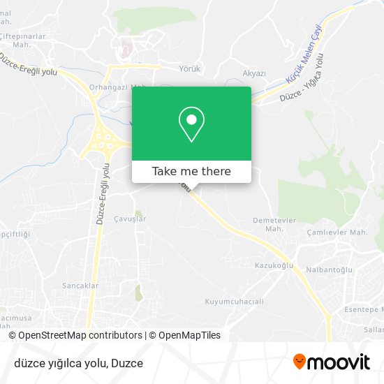 düzce yığılca yolu map