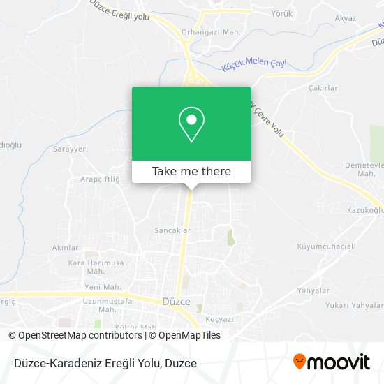 Düzce-Karadeniz Ereğli Yolu map