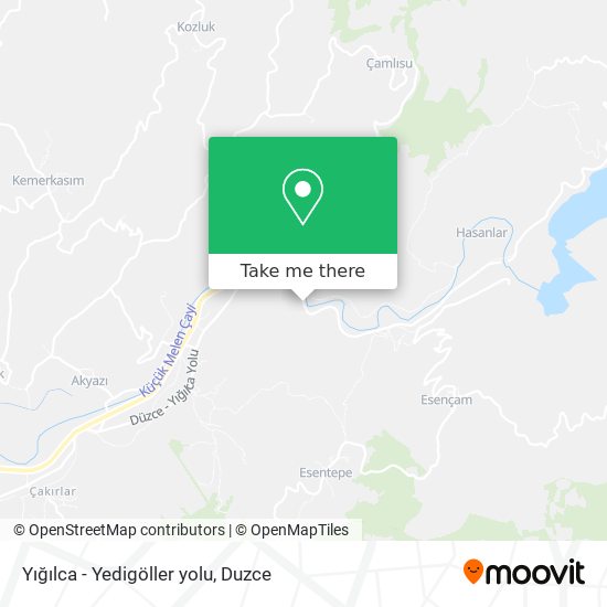Yığılca - Yedigöller yolu map