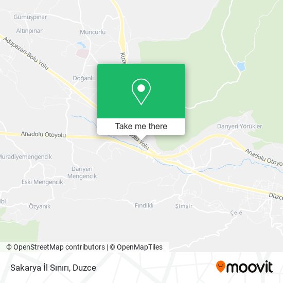Sakarya İl Sınırı map