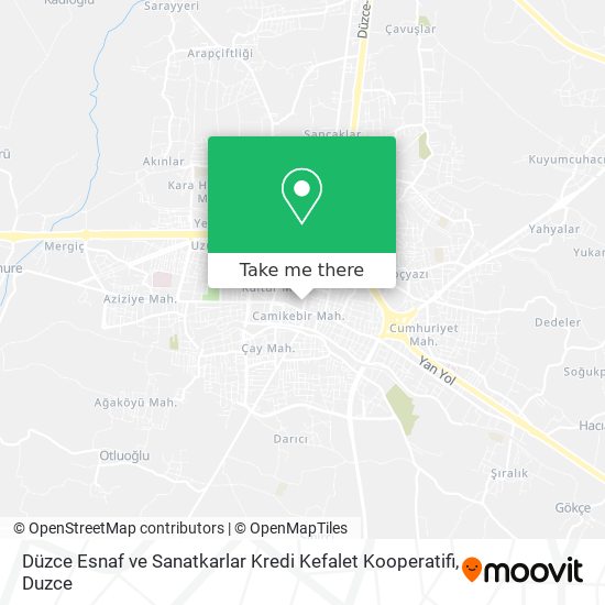 Düzce Esnaf ve Sanatkarlar Kredi Kefalet Kooperatifi map