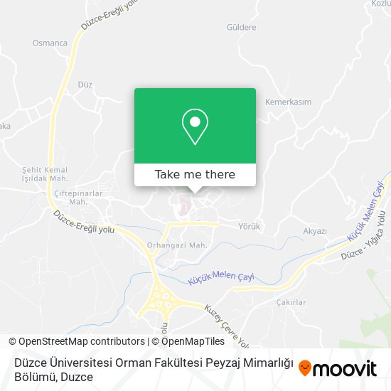 Düzce Üniversitesi Orman Fakültesi Peyzaj Mimarlığı Bölümü map