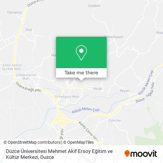 Düzce Üniversitesi Mehmet Akif Ersoy Eğitim ve Kültür Merkezi map