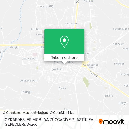 ÖZKARDESLER MOBĪLYA ZŰCCACĪYE PLASTĪK EV GEREÇLERī map