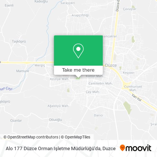 Alo 177 Düzce Orman Işletme Müdürlüğü'da map