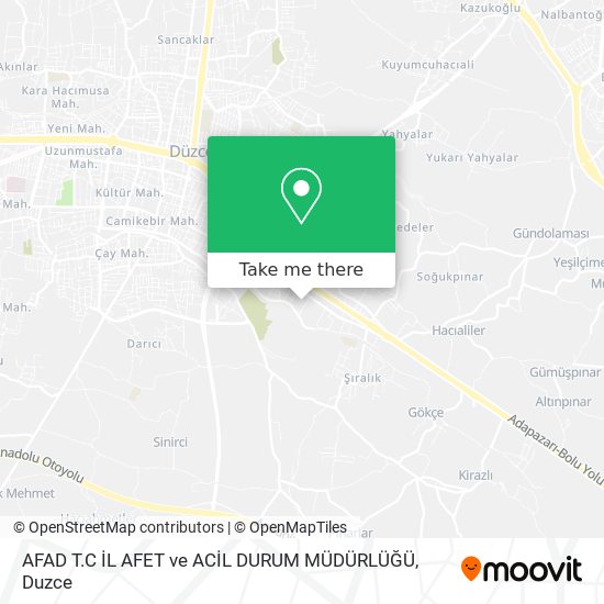 AFAD T.C İL AFET ve ACİL DURUM MÜDÜRLÜĞÜ map