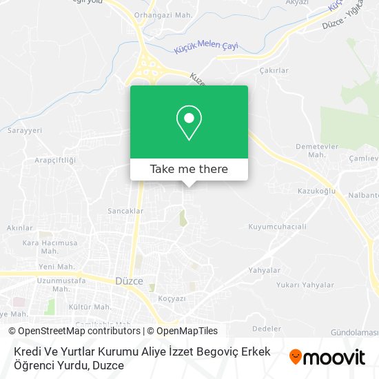 Kredi Ve Yurtlar Kurumu Aliye İzzet Begoviç Erkek Öğrenci Yurdu map
