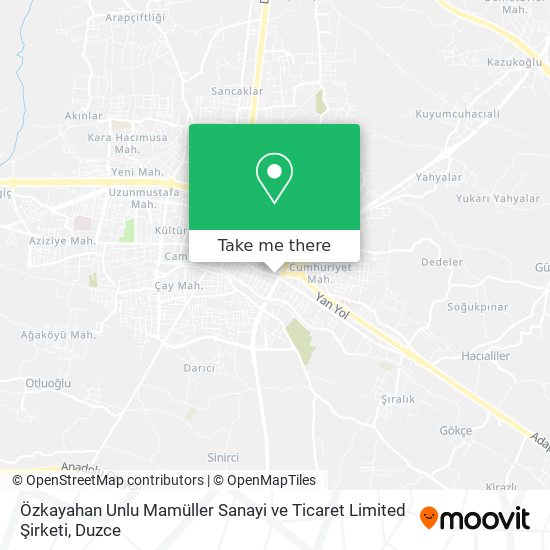 Özkayahan Unlu Mamüller Sanayi ve Ticaret Limited Şirketi map