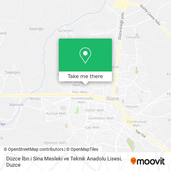 Düzce İbn i Sina Mesleki ve Teknik Anadolu Lisesi map