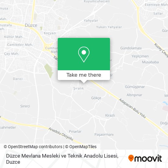 Düzce Mevlana Mesleki ve Teknik Anadolu Lisesi map