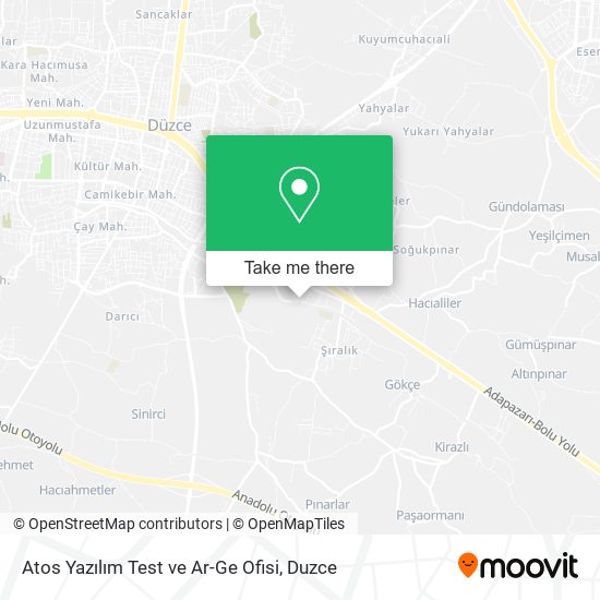 Atos Yazılım Test ve Ar-Ge Ofisi map