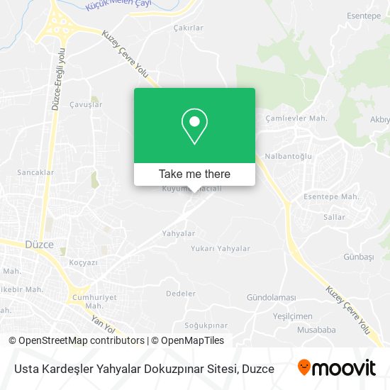 Usta Kardeşler Yahyalar Dokuzpınar Sitesi map