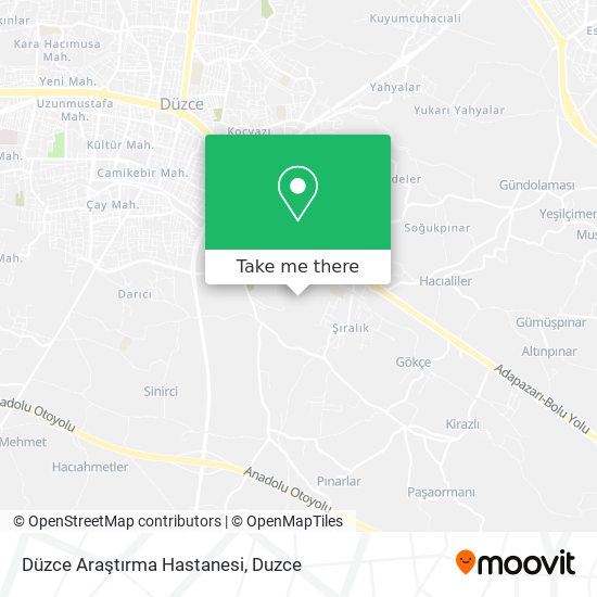 Düzce Araştırma Hastanesi map