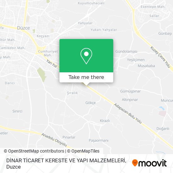 DİNAR TİCARET KERESTE VE YAPI MALZEMELERİ map