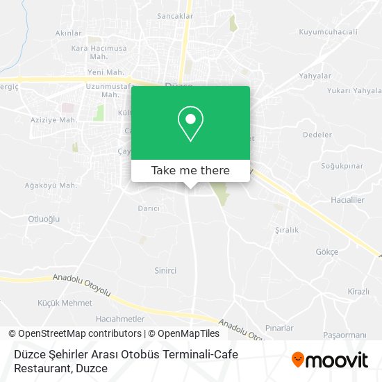 Düzce Şehirler Arası Otobüs Terminali-Cafe Restaurant map