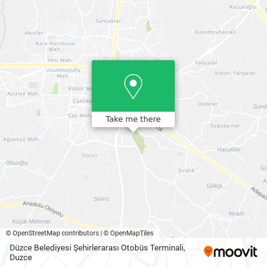 Düzce Belediyesi Şehirlerarası Otobüs Terminali map