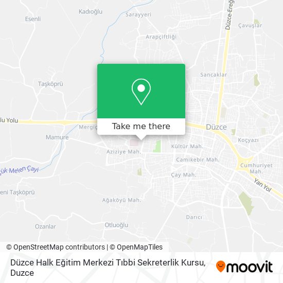 Düzce Halk Eğitim Merkezi Tıbbi Sekreterlik Kursu map