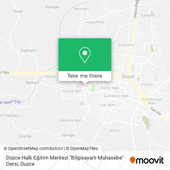 Düzce Halk Eğitim Merkezi "Bilgisayarlı Muhasebe" Dersi map