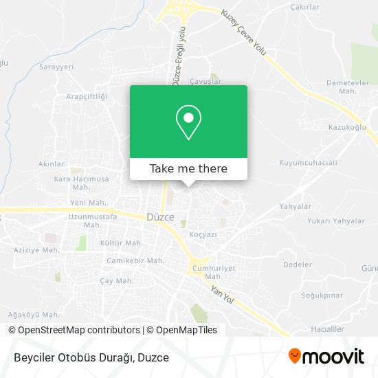Beyciler Otobüs Durağı map