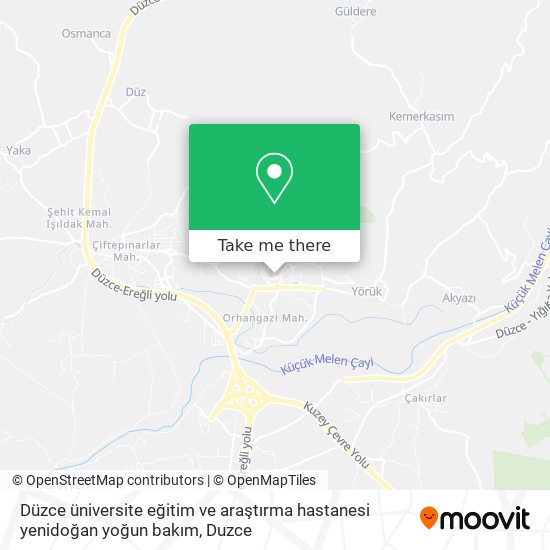 Düzce üniversite eğitim ve araştırma hastanesi yenidoğan yoğun bakım map
